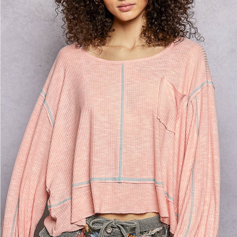 POL Women's Pink Long Sleeve Top